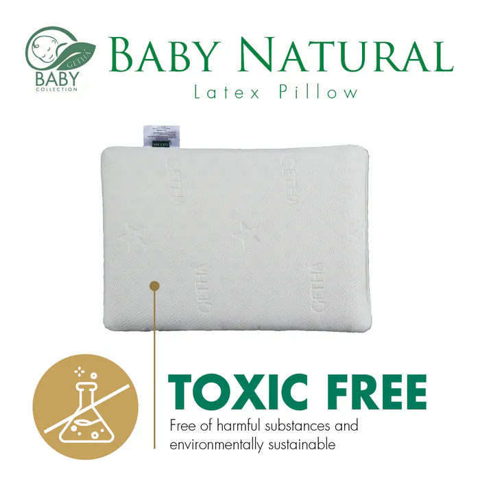 [Suitable for 6 months and above] Baby Latex Flat Pillow